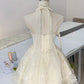 Ivory White Sweet Elegant Cute Short Lace Chiffon Homecoming Dress Prom Dress Evening Dress Party Dress gh4187