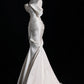 Elfenbein Elegantes Satin Langes Meerjungfrau Schlankes Bodenlanges Ballkleid Abendkleid Brautkleid gh4199