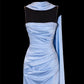 Girlhomeshops-Blue exquisite beading fashion long satin prom dress evening dress party dress gh5379