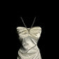 White Shiny Fashion Suspender Short Satin Homecoming Dress Birthday Party Dress gh4264