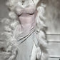 Pink silver shiny fashion modern gradient long satin elegant ball gown evening dress dinner dress gh4731