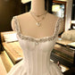 Girlhomeshops-White short satin princess homecoming dress birthday party dress eighth grade dress gh5295