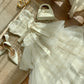 Viral Trend! Cream Satin Tie-Waist Dress Date Night Fairy Gown gh7002