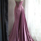 Pink bead elegant long fashion dress satin dress gh6644