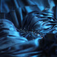 Blue Beaded Floral Homecoming Dress Short Satin Ball Gown Evening Gown Graduation Gown gh4495