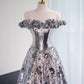 Silber wunderschöne glänzende lange bodenlange Pailletten Ballkleid Abendkleid Abschlusskleid gh4550