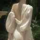 girlhomeshops-🕊One Shoulder Flower Long Fairy Dress White Moonlight Female Lead's Favorite Fairy Dress gh5907
