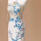 Robe de soirée longue blanche luxueuse, magnifique, brillante, unique, élégante, exquise, florale, perles de bambou, paillettes, bretelles, robe de bal, robe de réception de mariage, robe de bal gh4026
