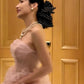 Pink shiny elegant long graduation gown evening gown gh6815