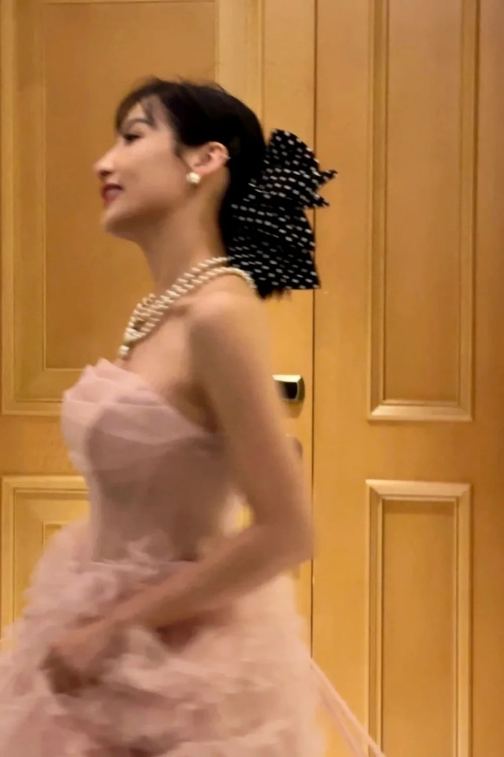 Pink shiny elegant long graduation gown evening gown gh6815
