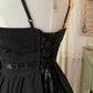 Robe de soirée courte en mousseline de soie noire, mignonne et exquise, avec nœud papillon en dentelle, robe de bal, robe d'anniversaire, robe de bal, gh3922