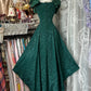 Robe de soirée longue et élégante, style vintage, verte, gh4777