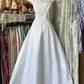 Girlhomeshops - Robe de soirée longue en satin blanc, coupe trapèze, élégante et simple, gh5190