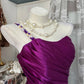 girlhomeshops - Nouvelle robe rétro, robe en satin violet gh61278