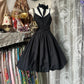 Robe de soirée courte noire, élégante et simple, style rétro, robe de bal d'anniversaire, gh4775