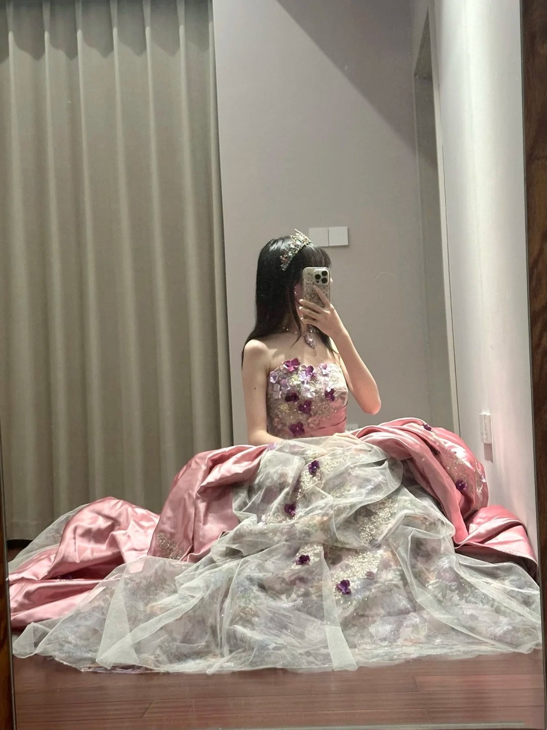 Rosa Prinzessinnen-Ballkleid gh6659