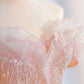 Rosa wunderschöne glänzende verträumte elegante Mode exquisite Perlen lange bodenlangen Schleppe Tüll Ballkleid Abendkleid gh4000