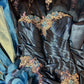 Luxuriöses, tiefseeblaues, farbverlaufendes Satin-Abendkleid mit bestickter Schleppe im Court-Stil - Themenball- und Dinnerkleid gh6543
