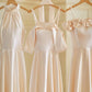 Champagner Farbe Sanfte Elegante Mode Retro Lange Satin Ballkleid Abendkleid Hochzeit Gast Party Kleid Brautjungfer Kleid Prom Kleid gh3994