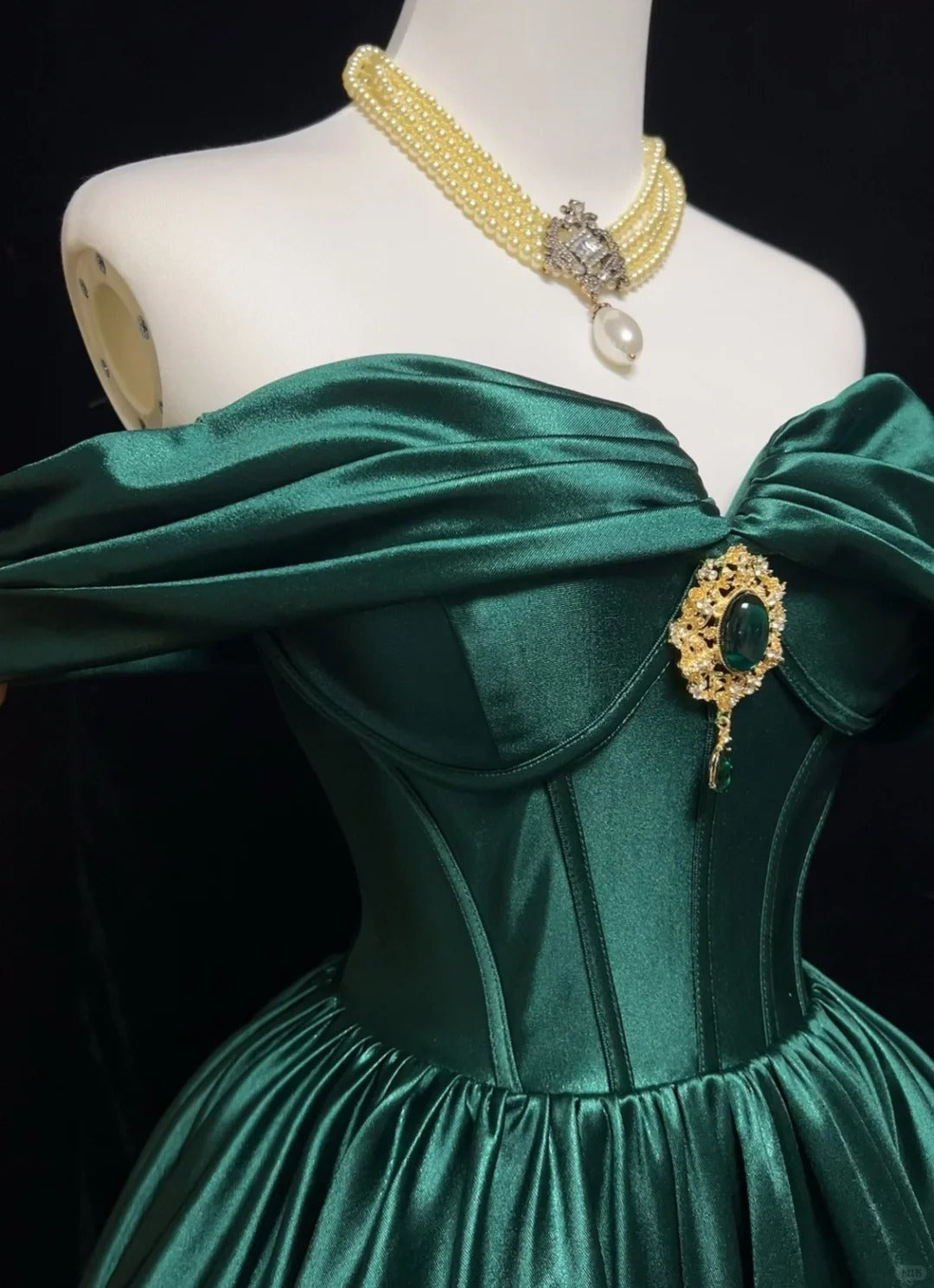 Grünes Prinzessinnen-Juwelen-Kurzkleid, modisches Retro-Heimkehrkleid, Ballkleid, Abendkleid, gh4366