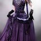 Girlhomeshops - Robe longue de bal en satin et velours violet brillant, tenue de fête d'anniversaire, gh5349