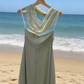 Robe courte trapèze à fleurs 3D vert menthe - Style printanier frais gh6965