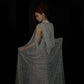Sparkling and glamorous long evening gown with hood gh6828