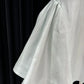 Ice blue floral satin short back to school dress, birthday party dress gh4648