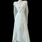 Weißes, langes Chiffon-Ballkleid mit Fee-Motiv, Abendkleid, Partykleid, gh4842