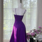 ✨Girlhomeshops - Robe courte en mousseline de soie, simple et violette, tenue de soirée, d'anniversaire, gh4989