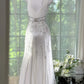 Girlhomeshops-Weißes, exquisites, perlenbesetztes, langes Chiffon-Ballkleid, Abendkleid, Partykleid, gh5077
