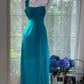 girlhomeshops - Blaues, einschultriges, modisches und elegantes Chiffon-Ballkleid, lang, gh5591