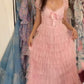 Pink/Green/Blue Delicate Lace Sweet Elegant Cute Long Layered Tulle Chiffon Ball Gown Evening Dress Garden Party Dress Prom Dress gh3780
