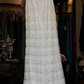 White Strapless Lace Evening Gown Scalloped Edge Sequin Mermaid Long Wedding Guest Prom Dress gh9725