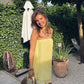 Robe de soirée courte en mousseline de soie, simple et à la mode, jaune, pour les vacances à la plage, les voyages, gh4882