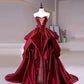 Red fashion sexy elegant Exquisite lace long satin ball gown evening dress gh3367