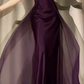 ✨Girlhomeshops-Deep Purple Square Neck Satin Mermaid Gown with Chiffon Overlay, Prom Dress gh10265