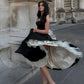 Robe de soirée longue en satin et tulle, robe de bal, robe de soirée ...