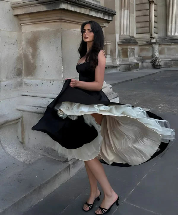 Robe de soirée longue en satin et tulle, robe de bal, robe de soirée ...