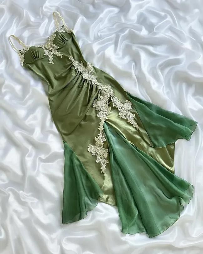 Robe de soirée courte en satin vert olive, élégante, bretelles spaghetti, avec appliques en dentelle, robe de bal, robe de soirée, gh4230