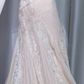 ✨Girlhomeshops-Spaghetti Strap Mermaid Prom Dress, Champagne Lace Beaded Chiffon Evening Gown gh9943