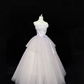 Lavender Strapless Cinched Waist Voluminous Princess Skirt Long Romantic Dress, Wedding Gown gh7901