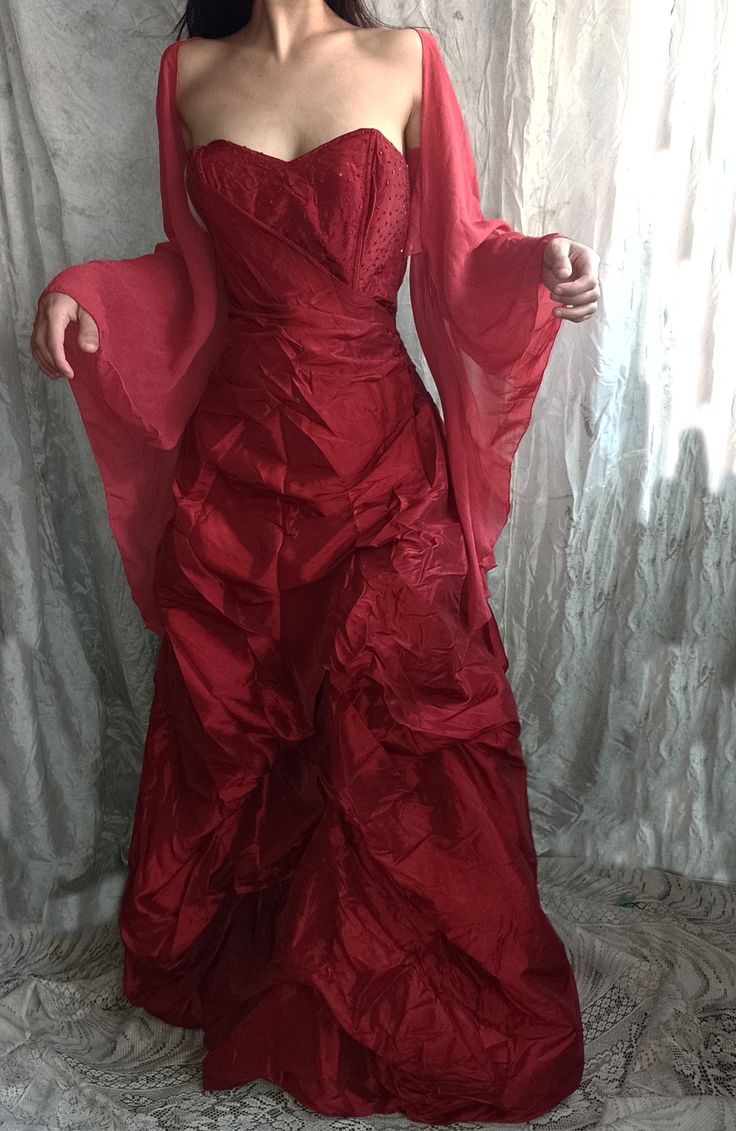 girlhomeshops--Red Simple Stylish Floor-Length Prom Dress gh5672