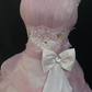 Blush Pink Strapless Long Romantic Gown with Fitted Waist and Fluffy Princess Skirt, Wedding Dress & Bridal Gown gh8303
