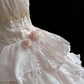 Blush Pink Strapless Cute Romantic Gown for Young Girls, Cinched Waist, Voluminous Tiered Skirt, Wedding Dress & Bridal Gown gh8127