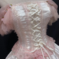 Light Pink Off-the-Shoulder Luxury Romantic Gown, Cinched Waist, Voluminous Vintage Skirt, Wedding Dress & Bridal Gown gh8257