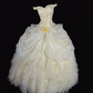 Light Apricot Off-the-Shoulder Fitted Waist Long Ball Gown, Evening Dress gh7168