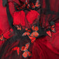 Girlhomeshops-Red black gradient retro fashion butterfly fairy exquisite long backless evening dress tulle prom dress gh5355