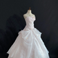 Blush Pink Strapless Long Romantic Gown with Cinched Waist and Voluminous Princess Skirt, Wedding Dress & Bridal Gown gh8213