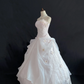 Blush Pink Strapless Long Romantic Gown with Cinched Waist and Voluminous Princess Skirt, Wedding Dress & Bridal Gown gh8213